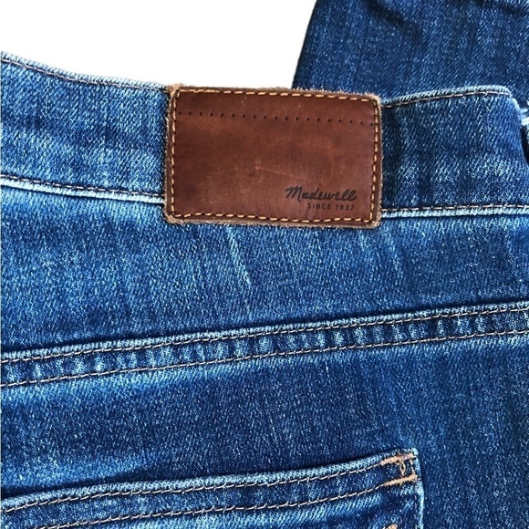 Madewell Slim Boy Jean Distressed Patch Straight Leg Size 31X30.5 Casual Boho - Picture 6 of 8